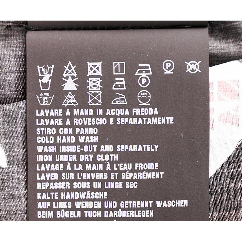39 NEW $1,240 PRADA Runway Men's Black Sticker Design Short Sleeved Poplin SHIRT