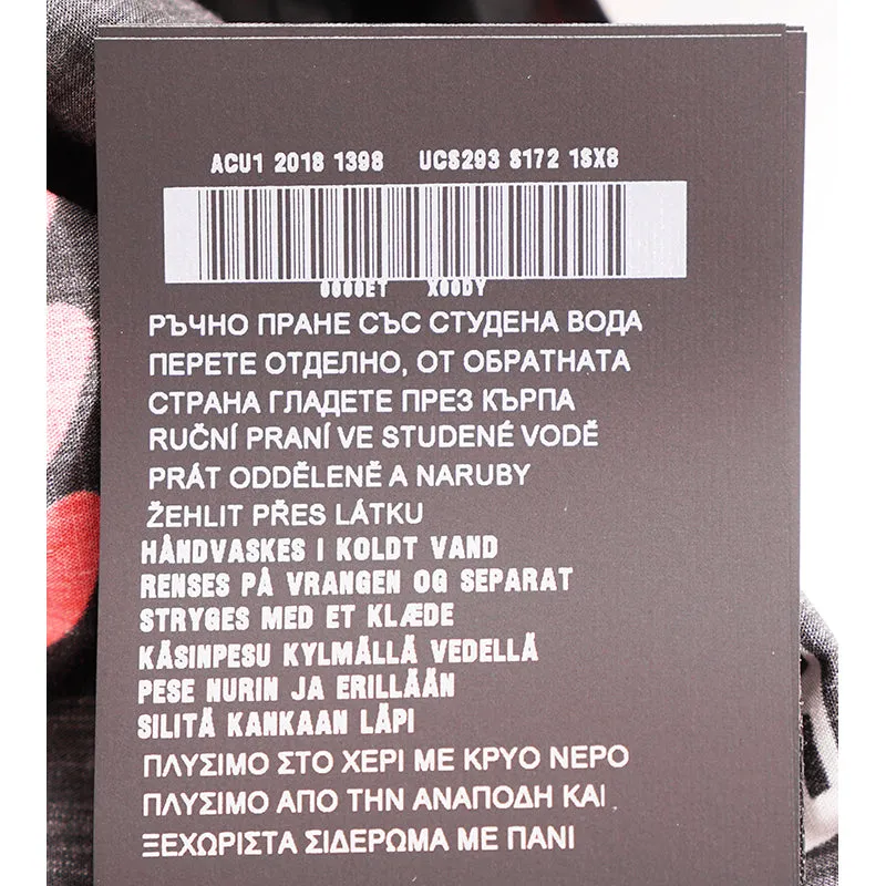 39 NEW $1,240 PRADA Runway Men's Black Sticker Design Short Sleeved Poplin SHIRT