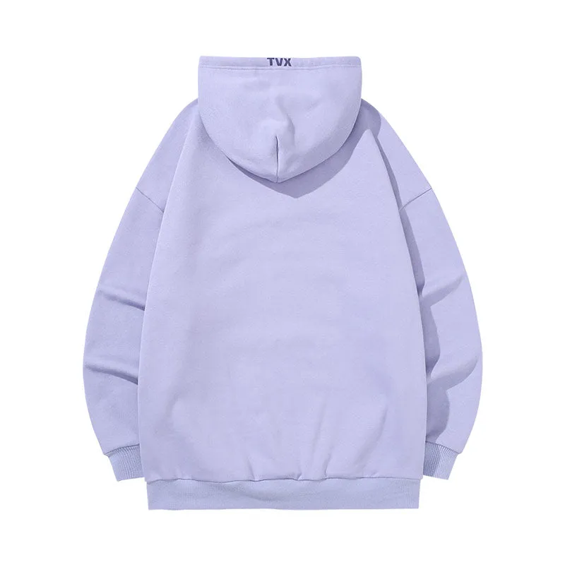 American street style alphabet print kangaroo hoodie and fleece hoodie