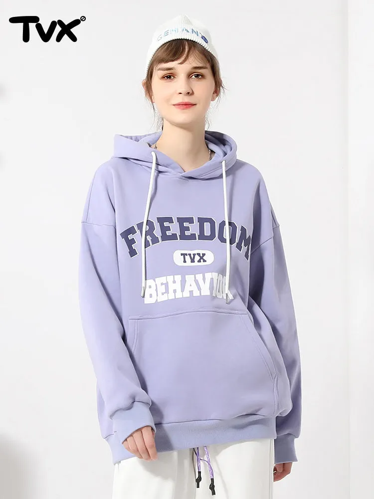 American street style alphabet print kangaroo hoodie and fleece hoodie