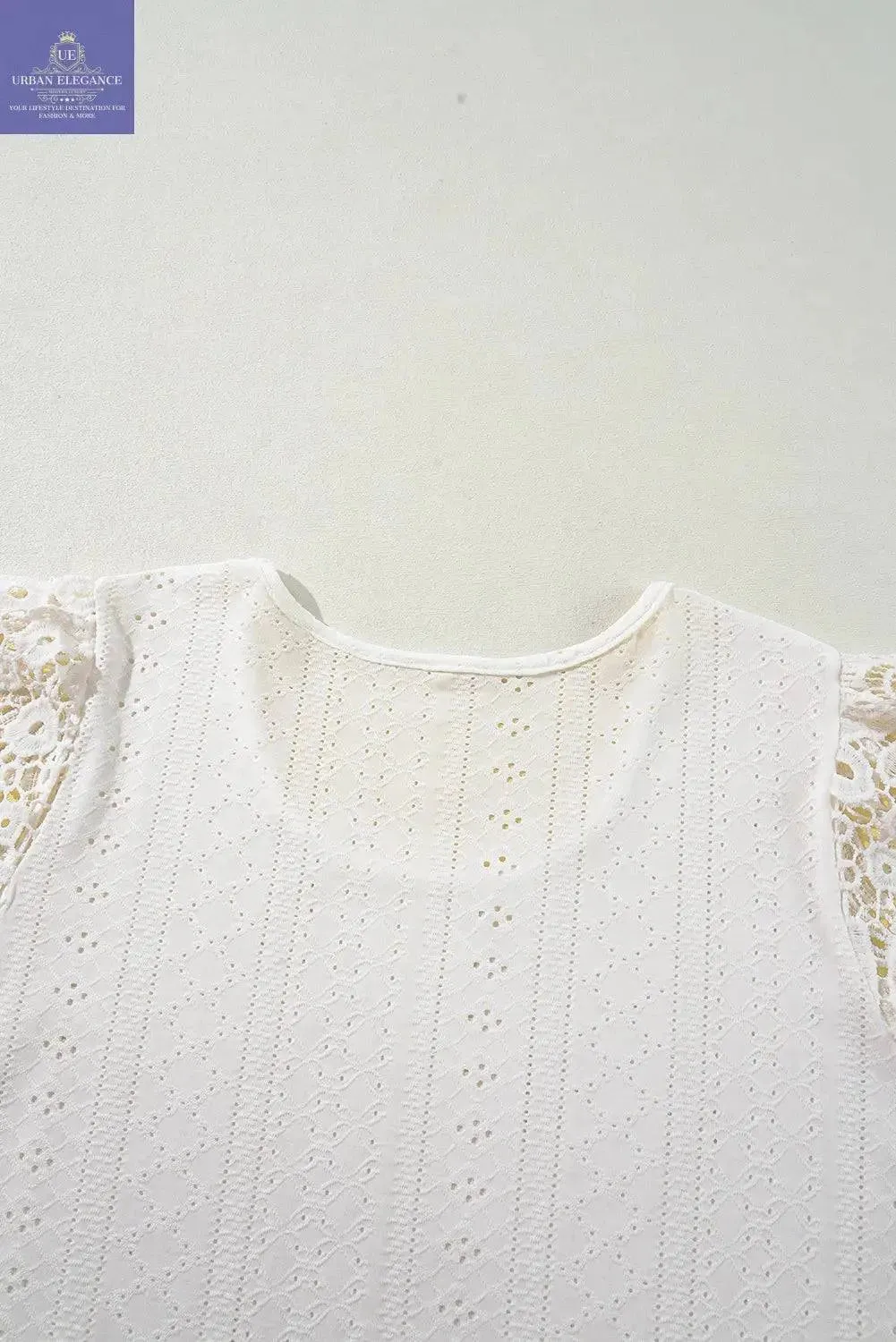 Apricot Lace Lantern Sleeve Plus Size Blouse