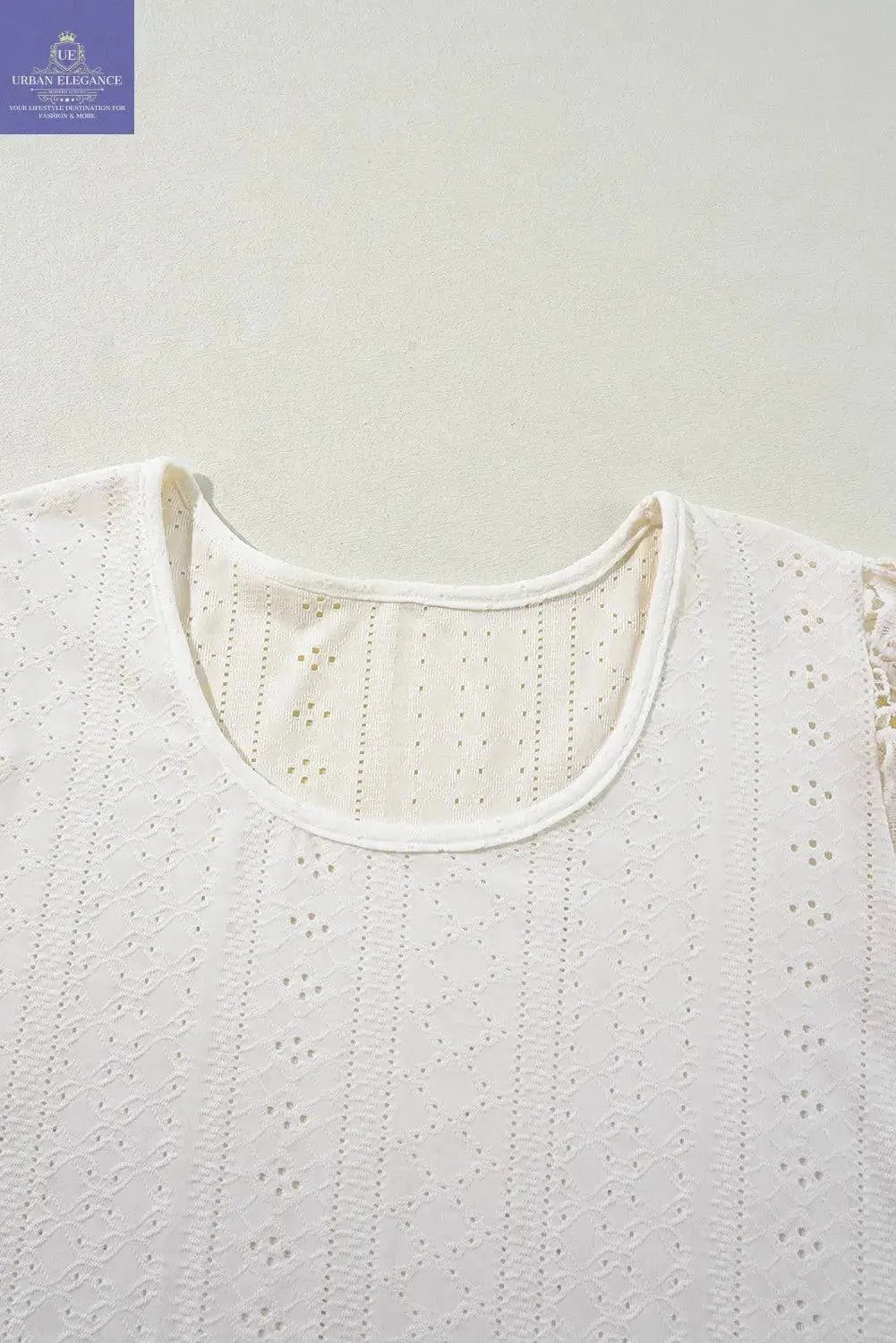 Apricot Lace Lantern Sleeve Plus Size Blouse