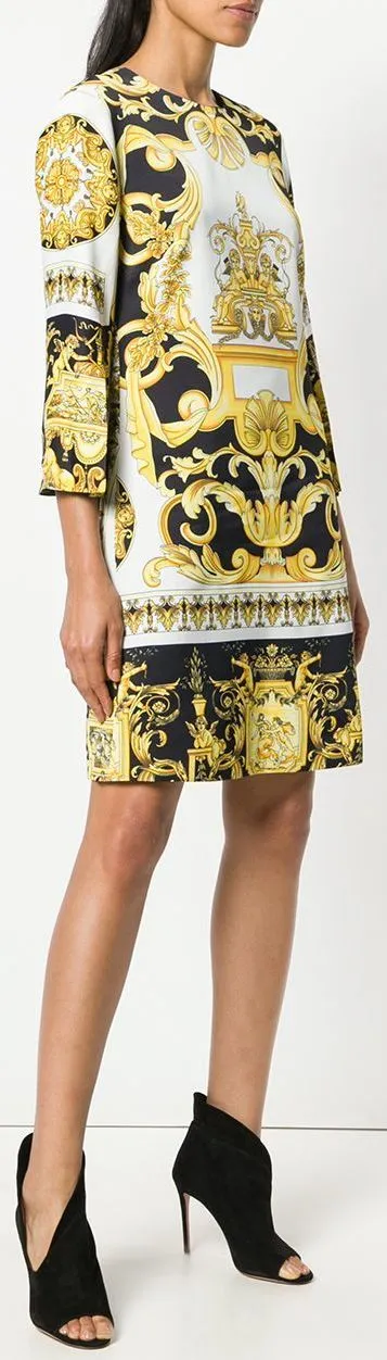 Baroque Print Dress