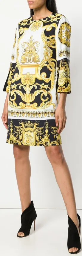 Baroque Print Dress