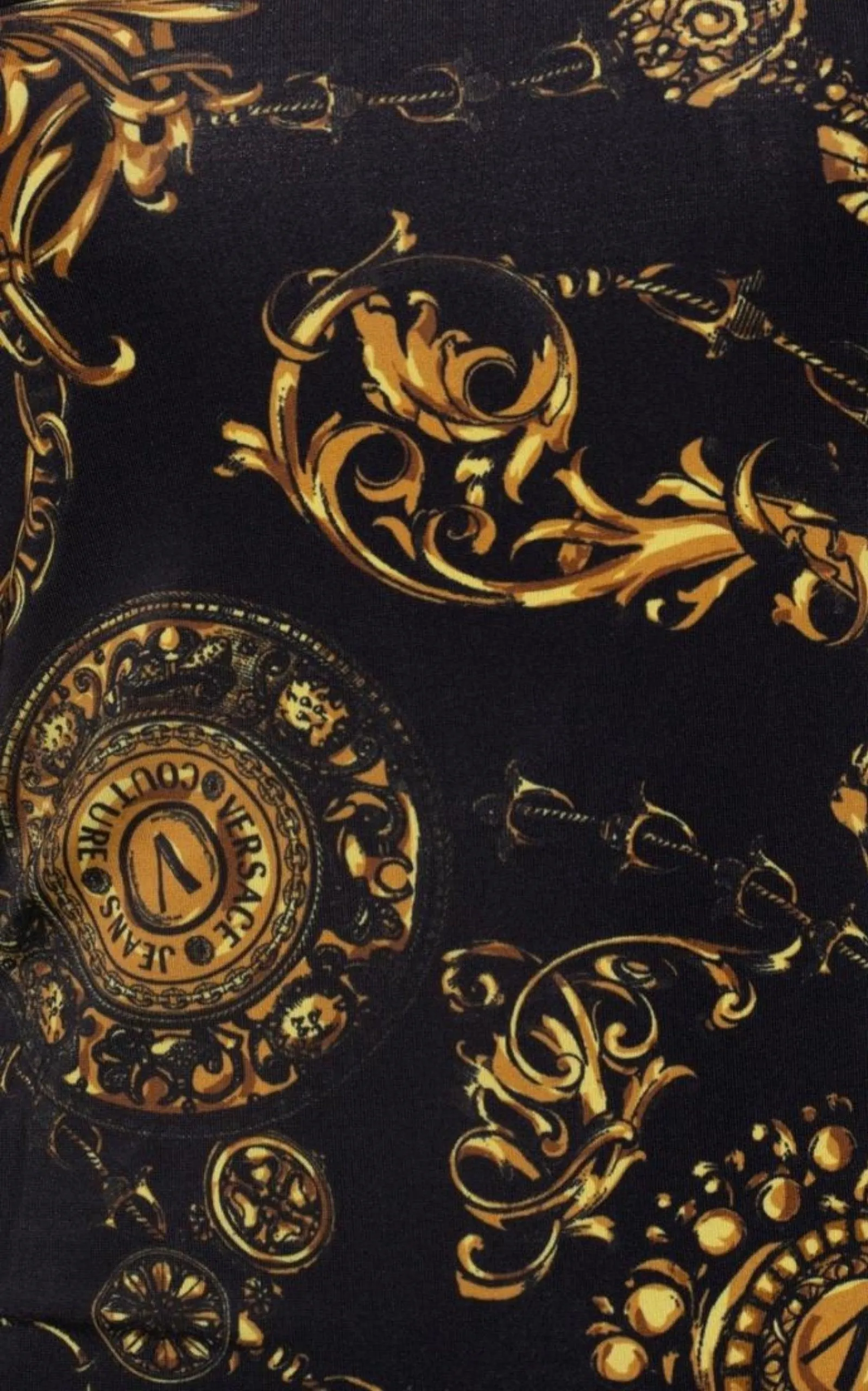 Baroque print Midi Dress
