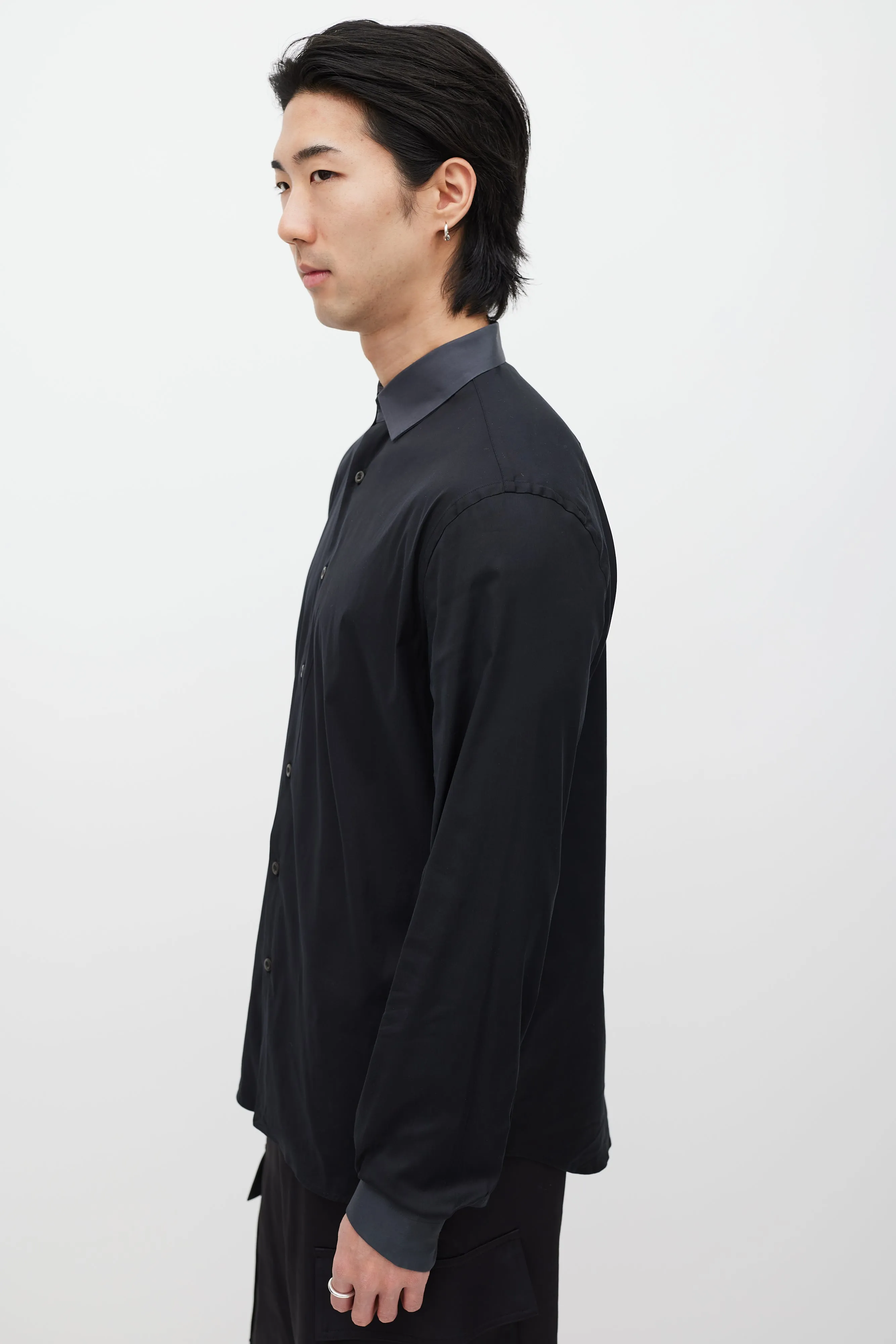 Black Poplin Shirt