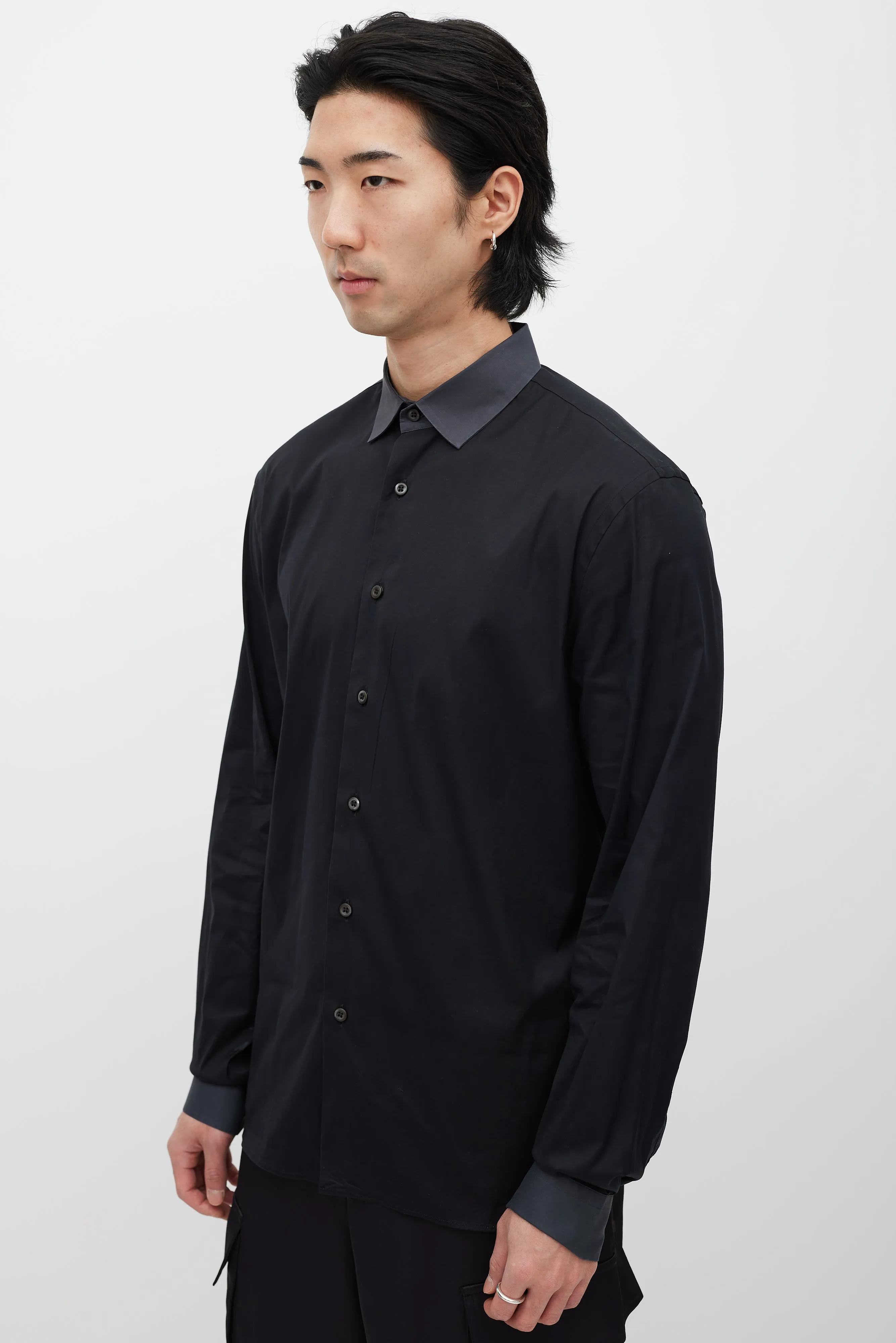 Black Poplin Shirt