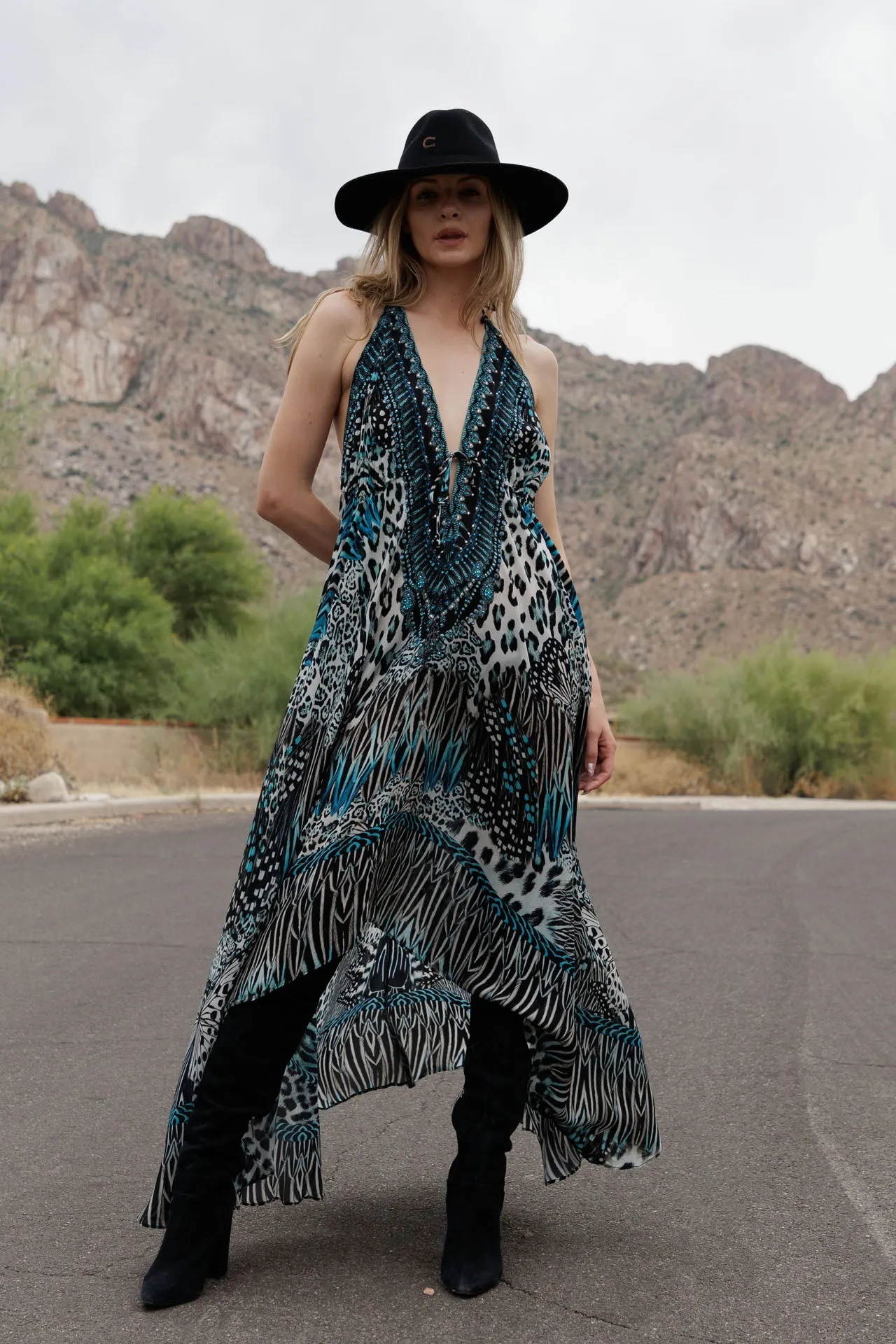 Blue Vacation Maxi Dress