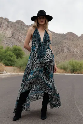 Blue Vacation Maxi Dress