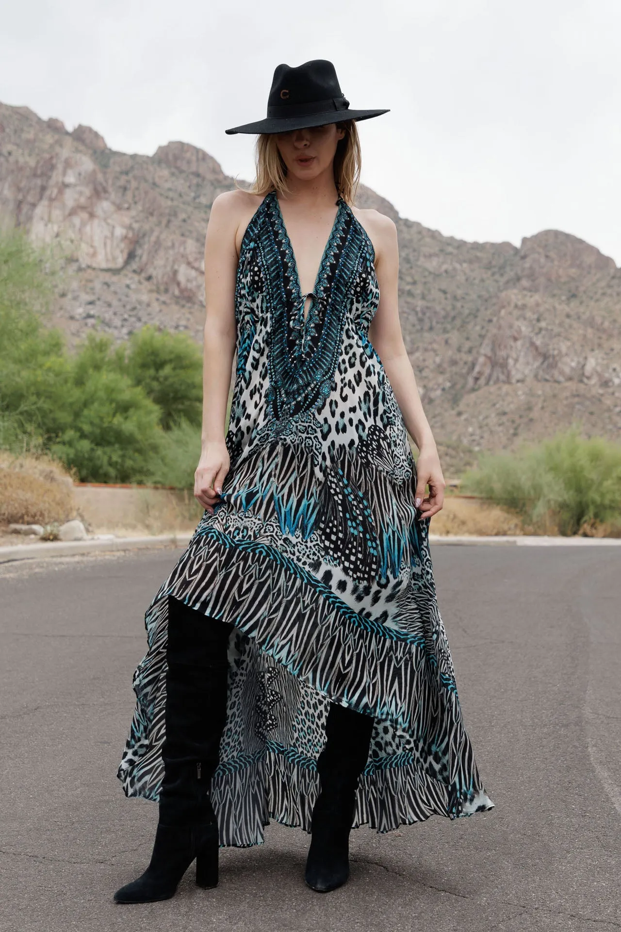 Blue Vacation Maxi Dress