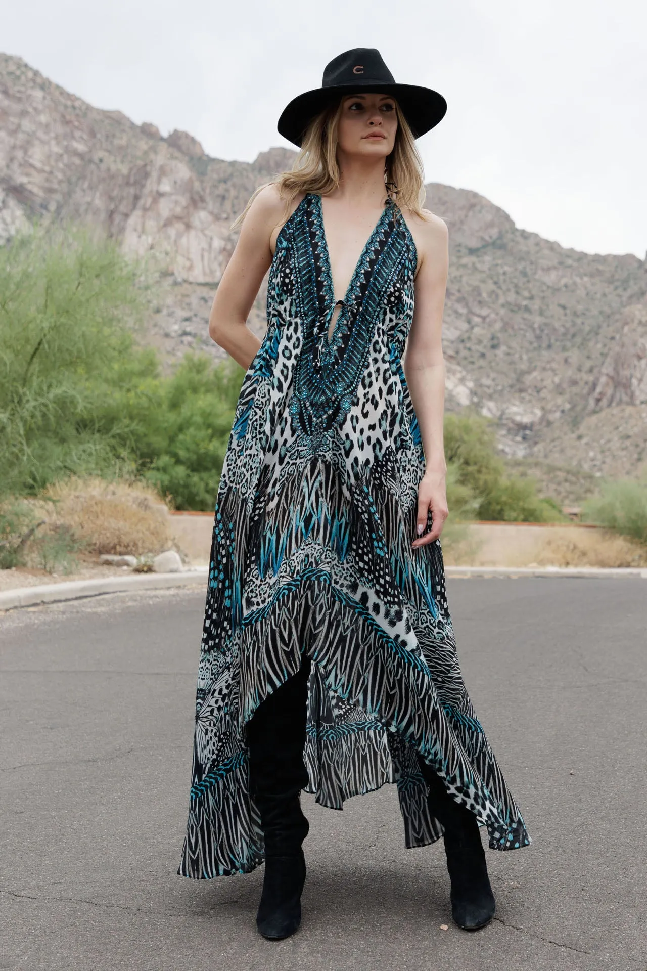 Blue Vacation Maxi Dress