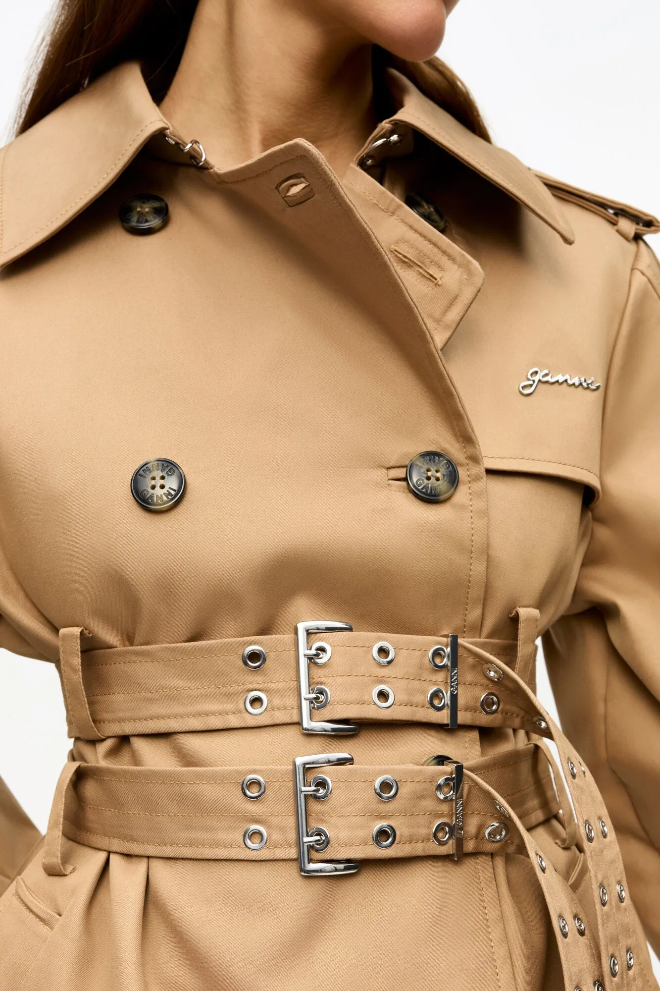 Bonded Cotton Trench Coat