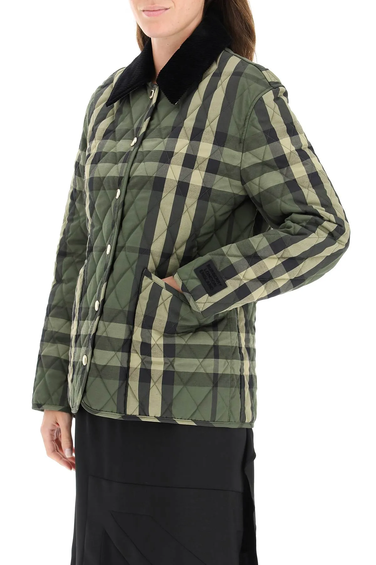 Burberry Checked Diamond Quilted Jacket