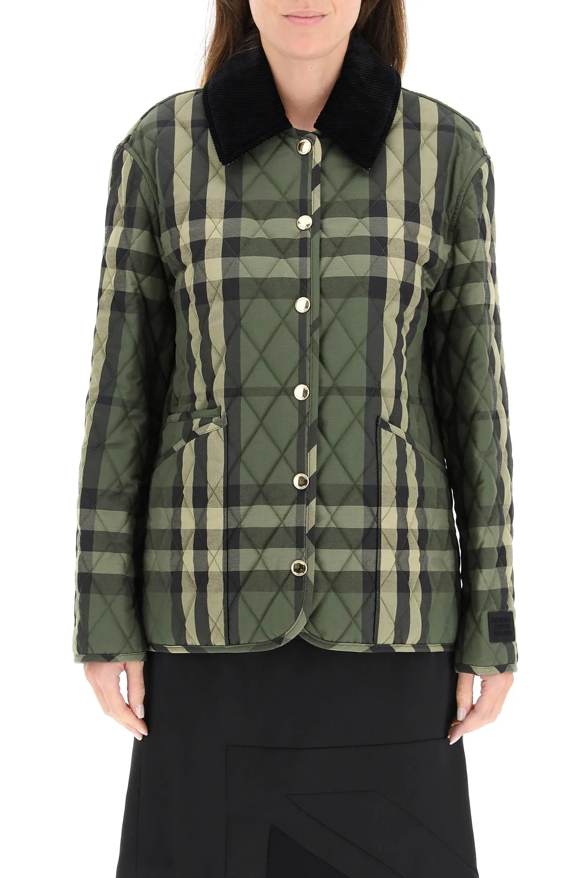 Burberry Checked Diamond Quilted Jacket