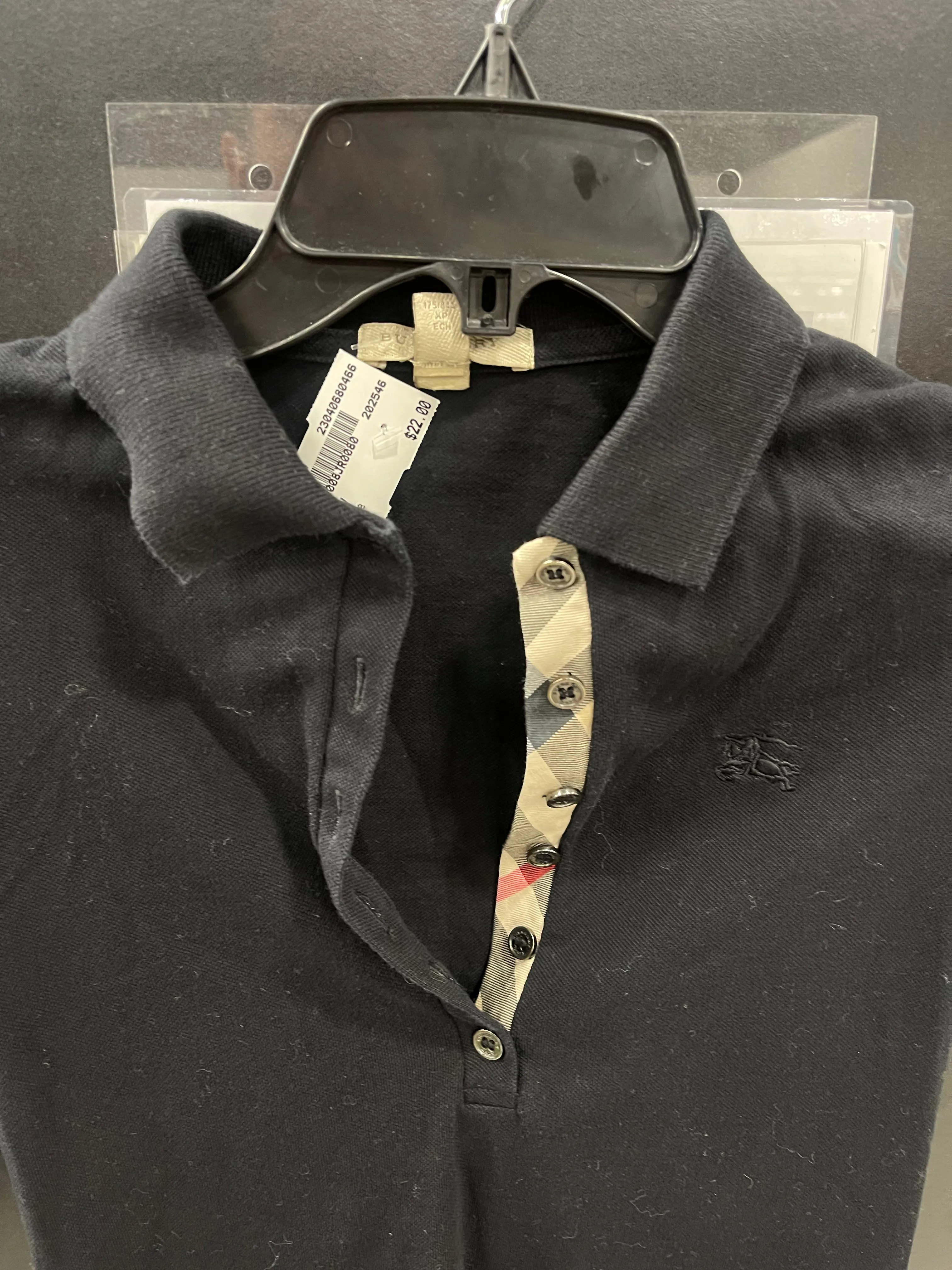 Burberry Short Sleeve Size Extra Small 9604