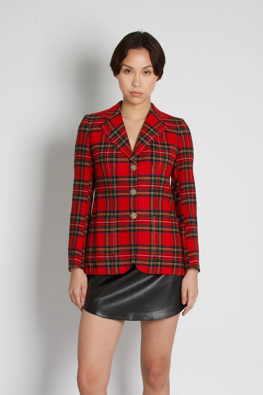 Burberry Vintage Tartan Checked Blazer
