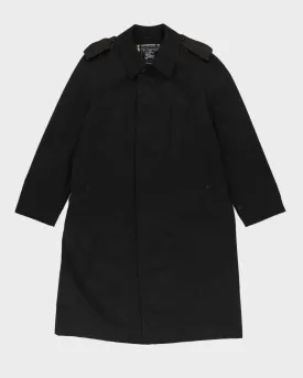 Burberrys' Black Rain Mac - L / XL
