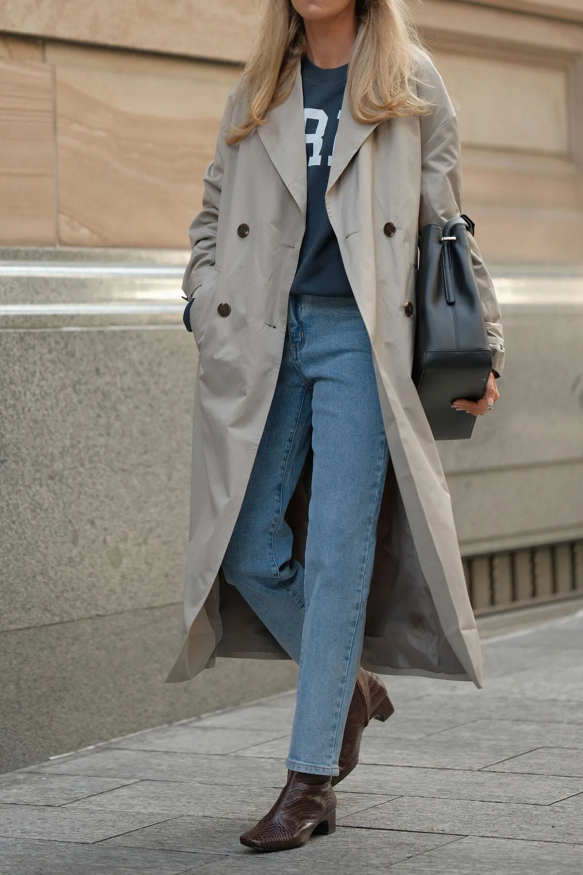 Ceres Life Oversized Trench Ash Green