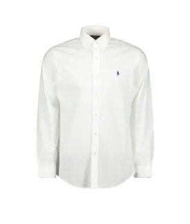 Custom Fit Stretch Poplin Shirt - White