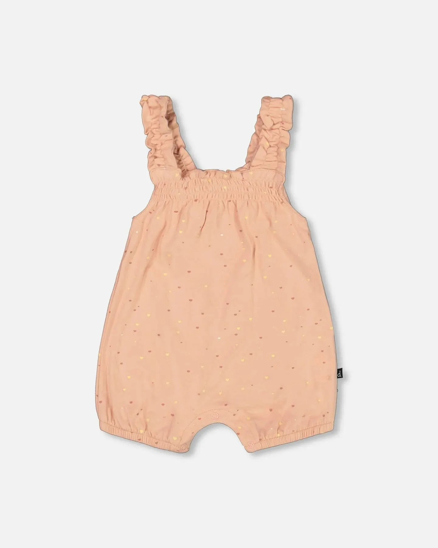 Deux Par Deux | Cats Onesie & Little Heart Shortall Set
