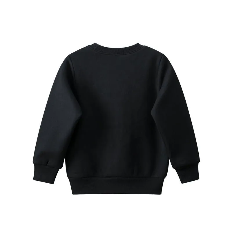 Dinosaur Print Black Cotton Sweatshirt