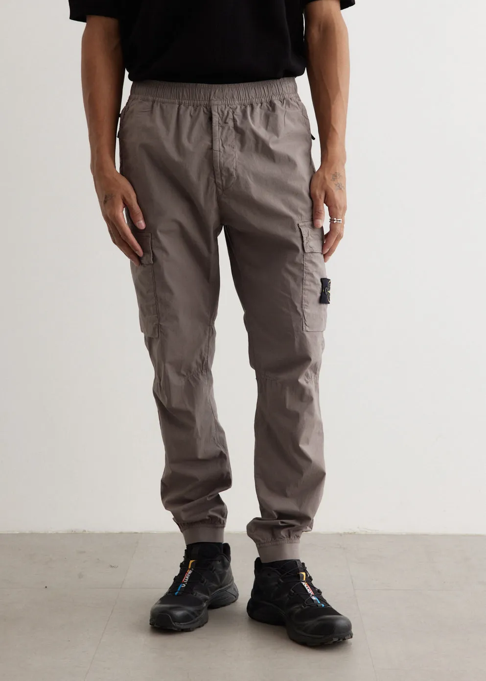 Elasticated Regular Fit Tapered Cargo Pants