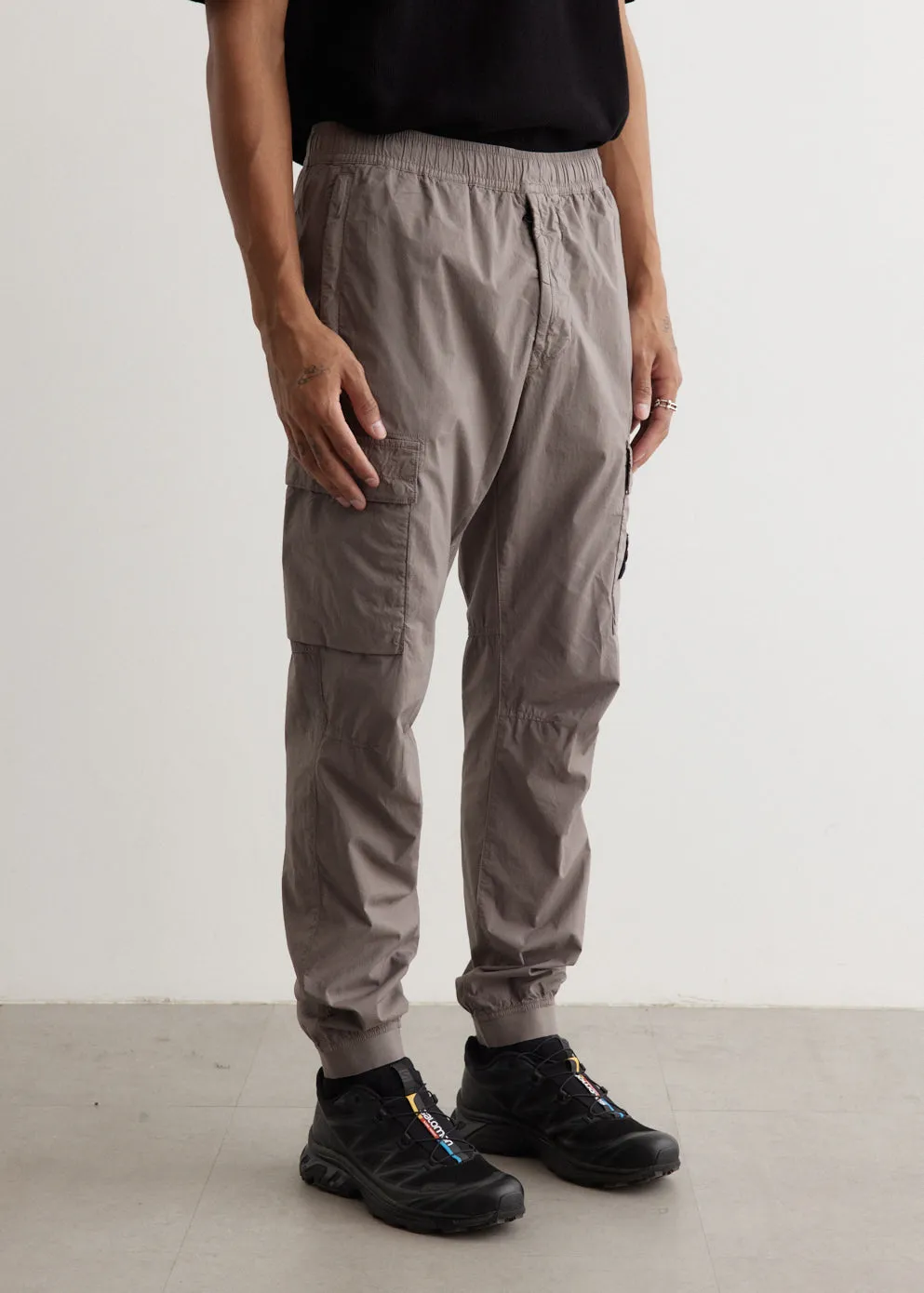Elasticated Regular Fit Tapered Cargo Pants