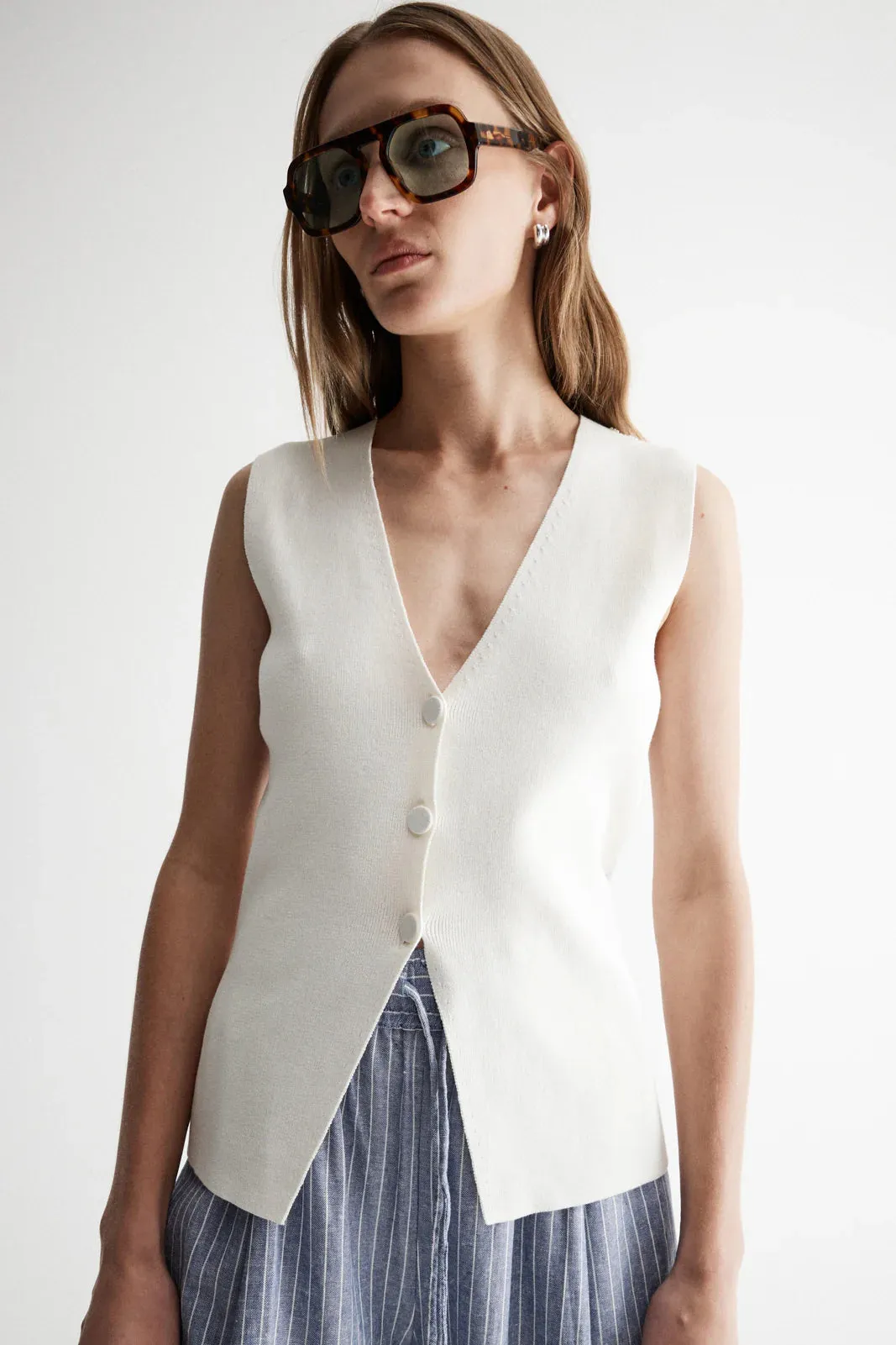 Elka Collective - Lulu Knit Top (White)