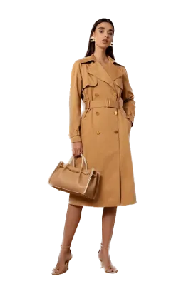 ELS-SP00331E2 CAMEL LONG COAT