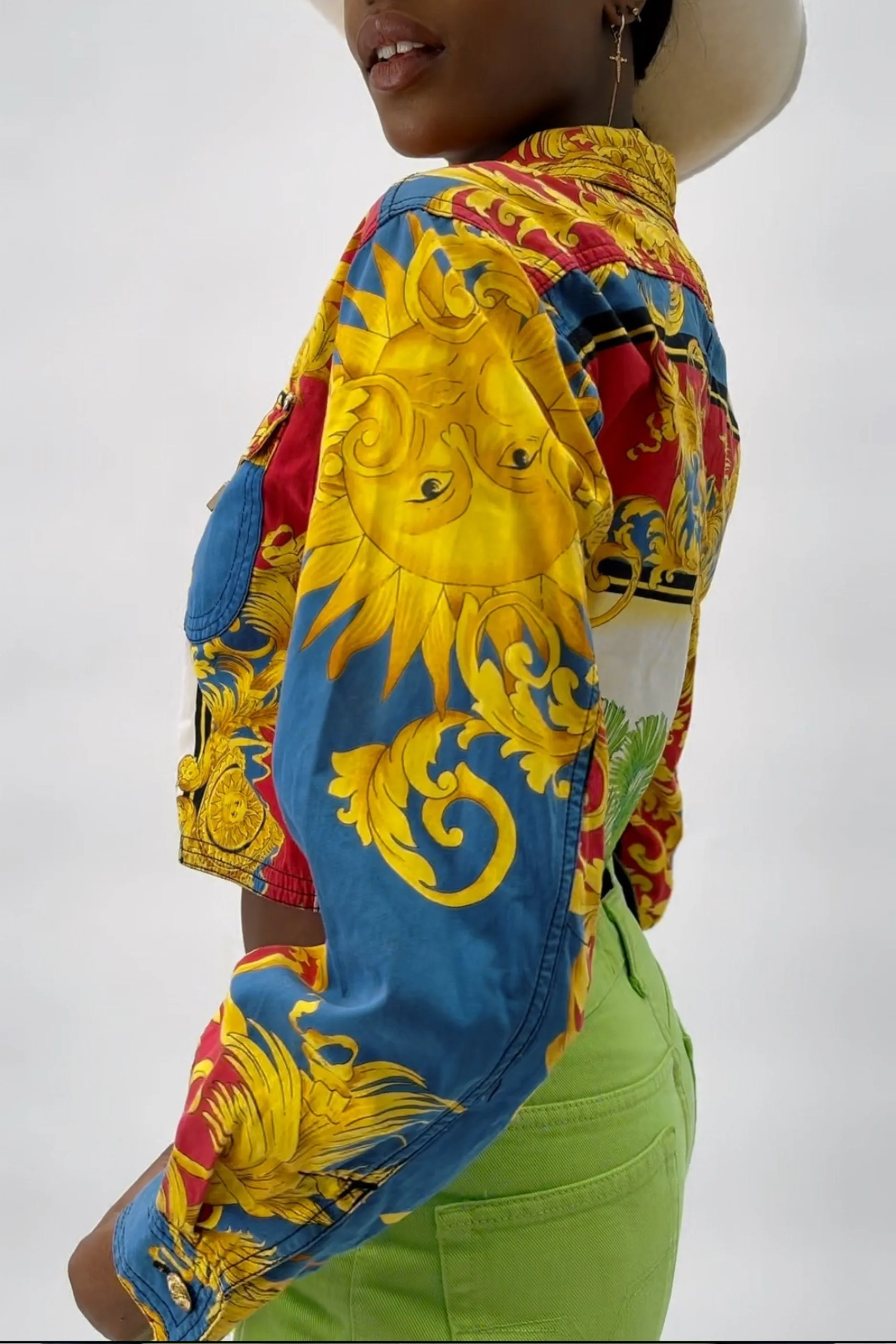 Gianni Versace S/S 1993 Baroque Sun Cropped Jacket
