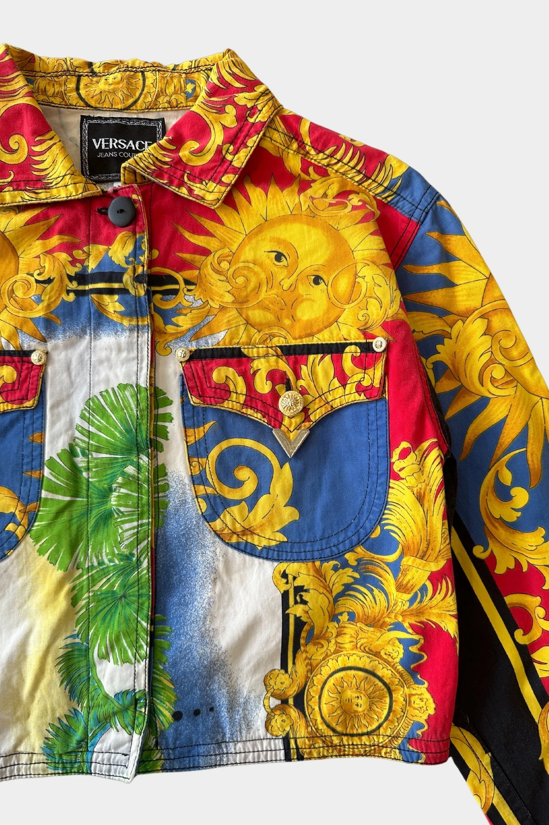 Gianni Versace S/S 1993 Baroque Sun Cropped Jacket