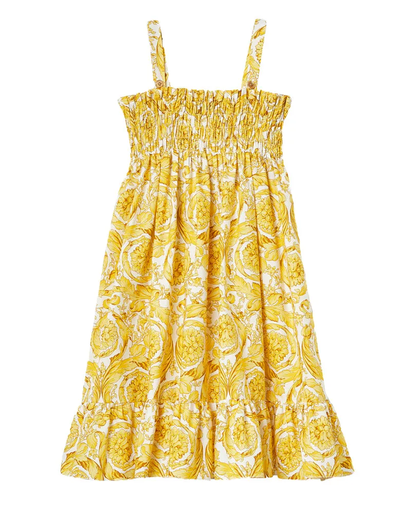Girls Gold Baroque Dress