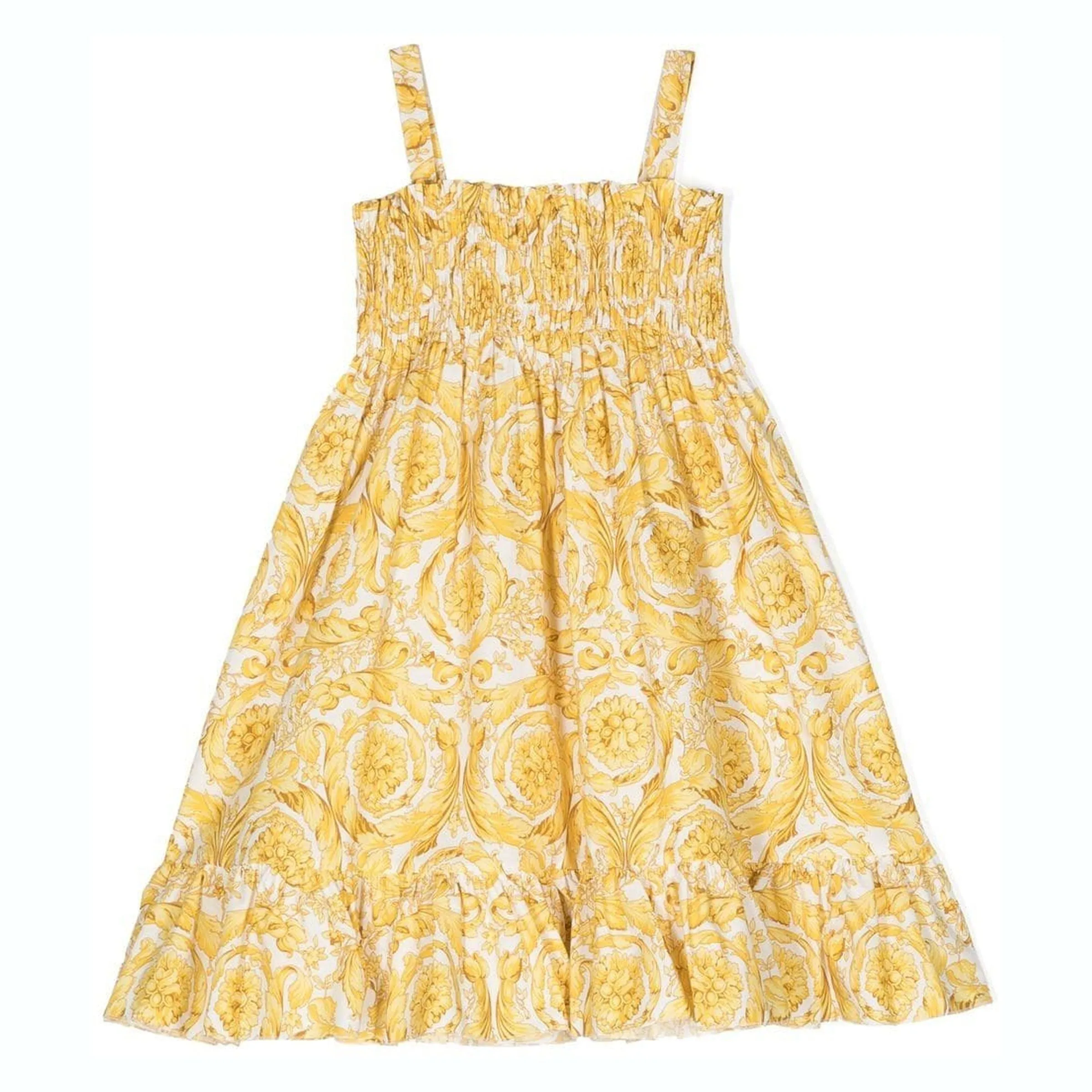 Gold Barocco Cotton Dress