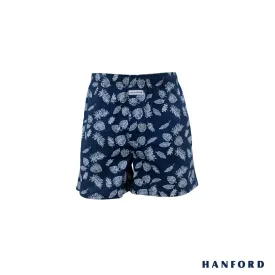 Hanford Kids/Teens 100% Cotton Woven Shorts Monstera - Monstera Print/Gibraltar Sea (SinglePack)