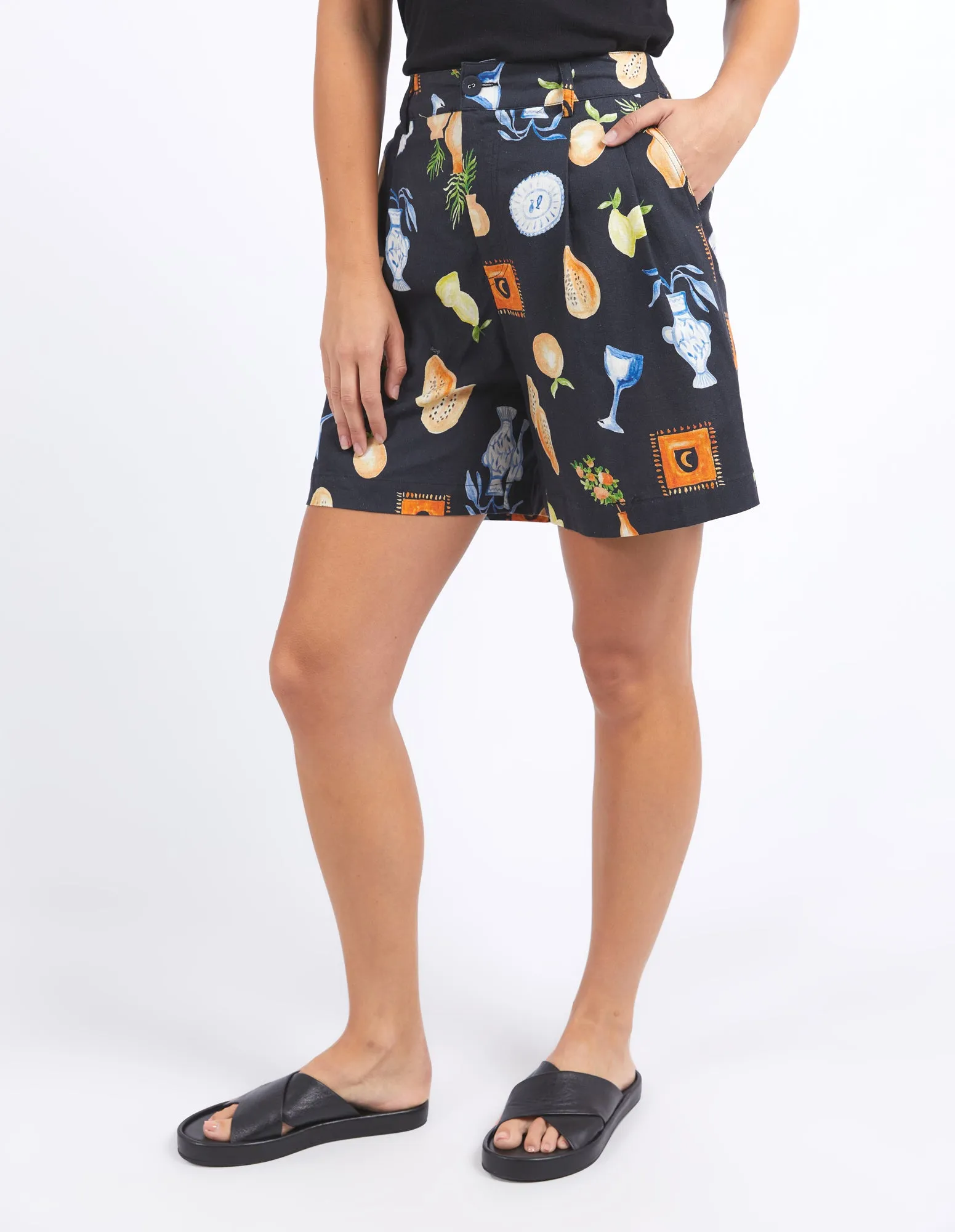 Italian Summer Shorts - Black