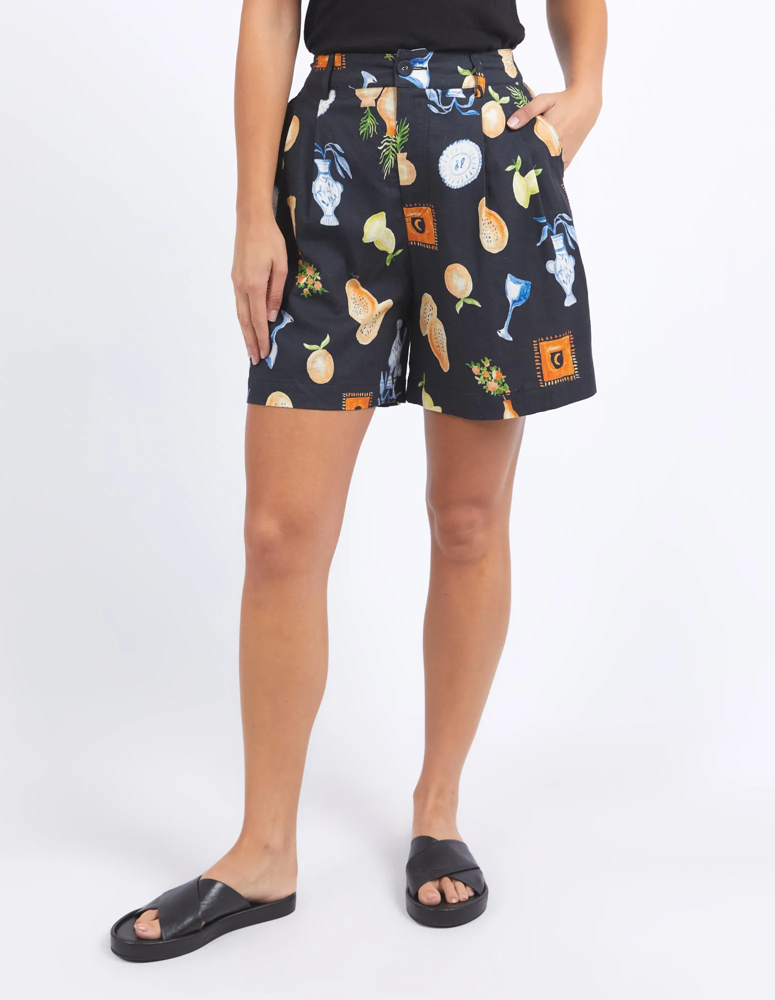 Italian Summer Shorts - Black