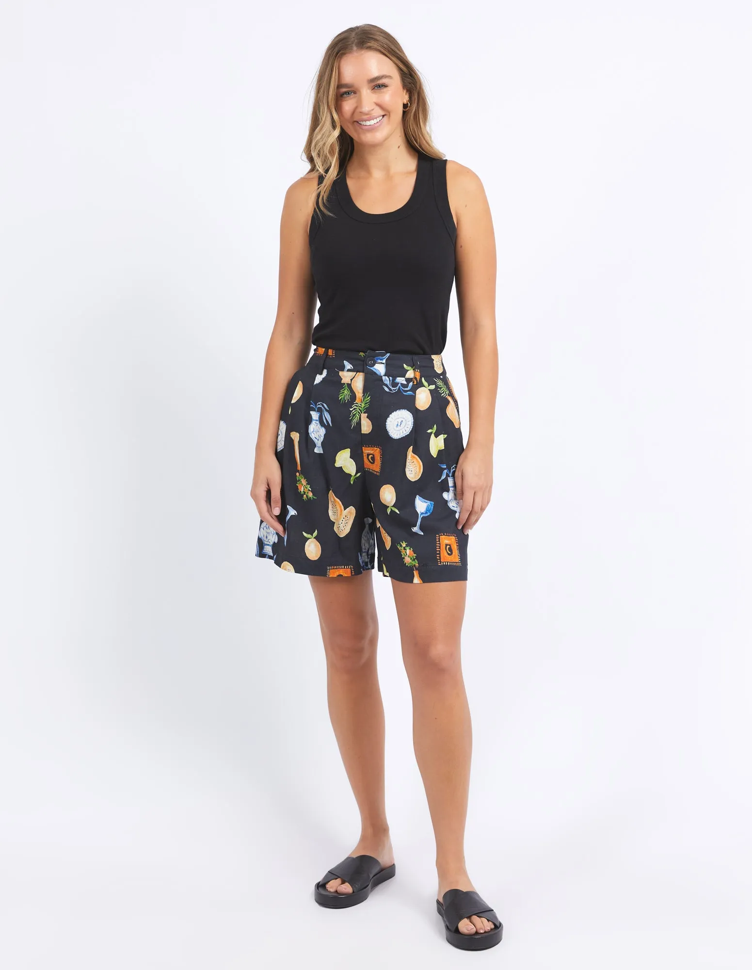 Italian Summer Shorts - Black