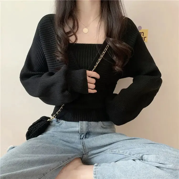 Knitted Casual Korean Style Loose Design Blouse