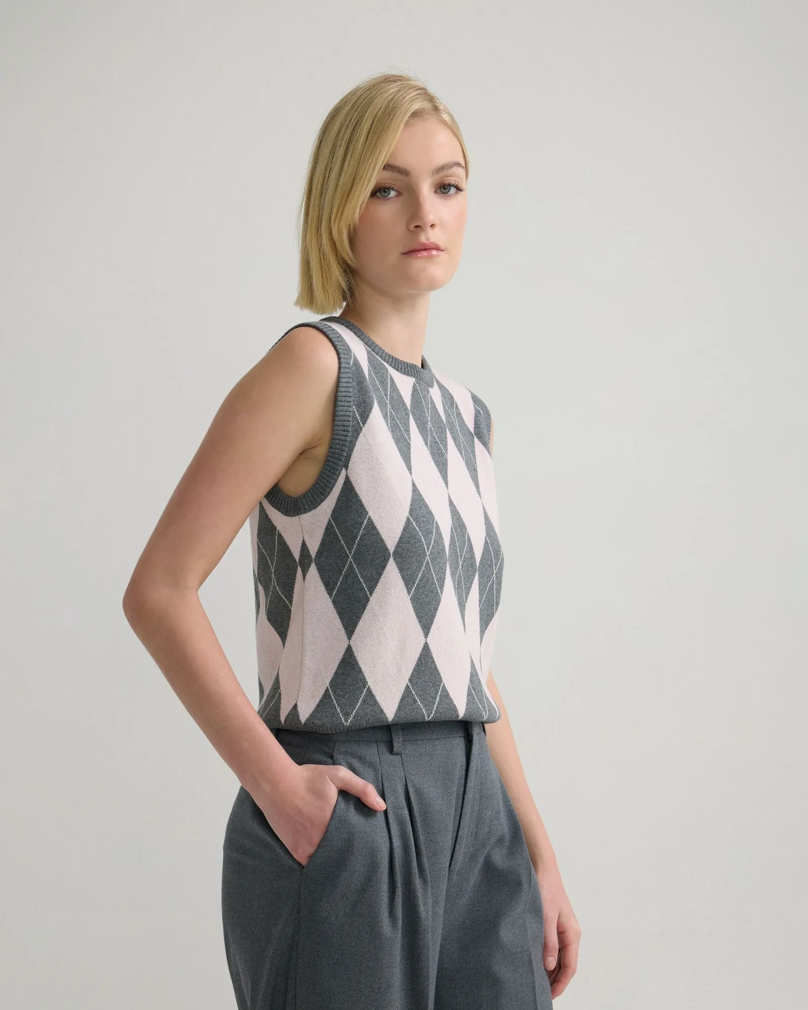 Lanie Argyle Vest