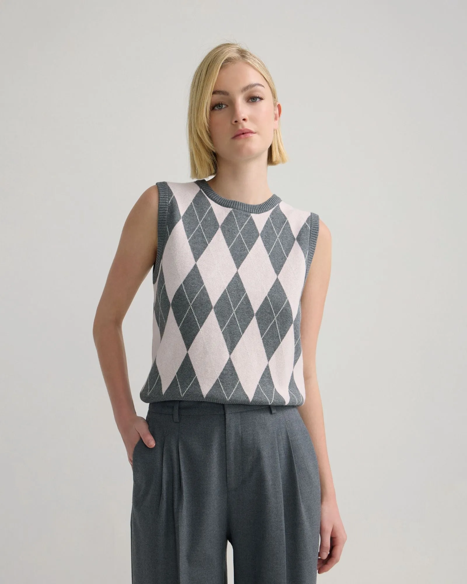 Lanie Argyle Vest