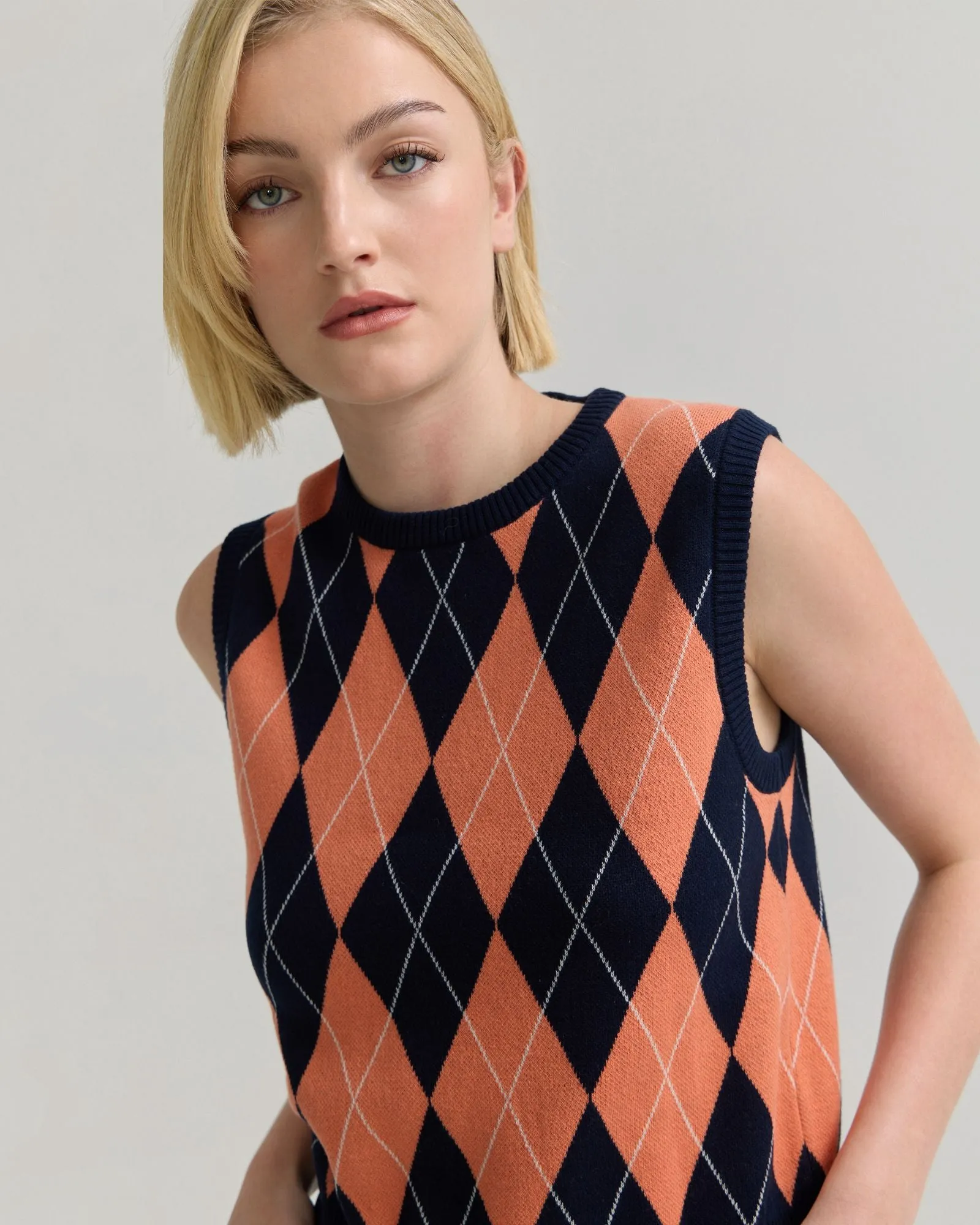 Lanie Argyle Vest