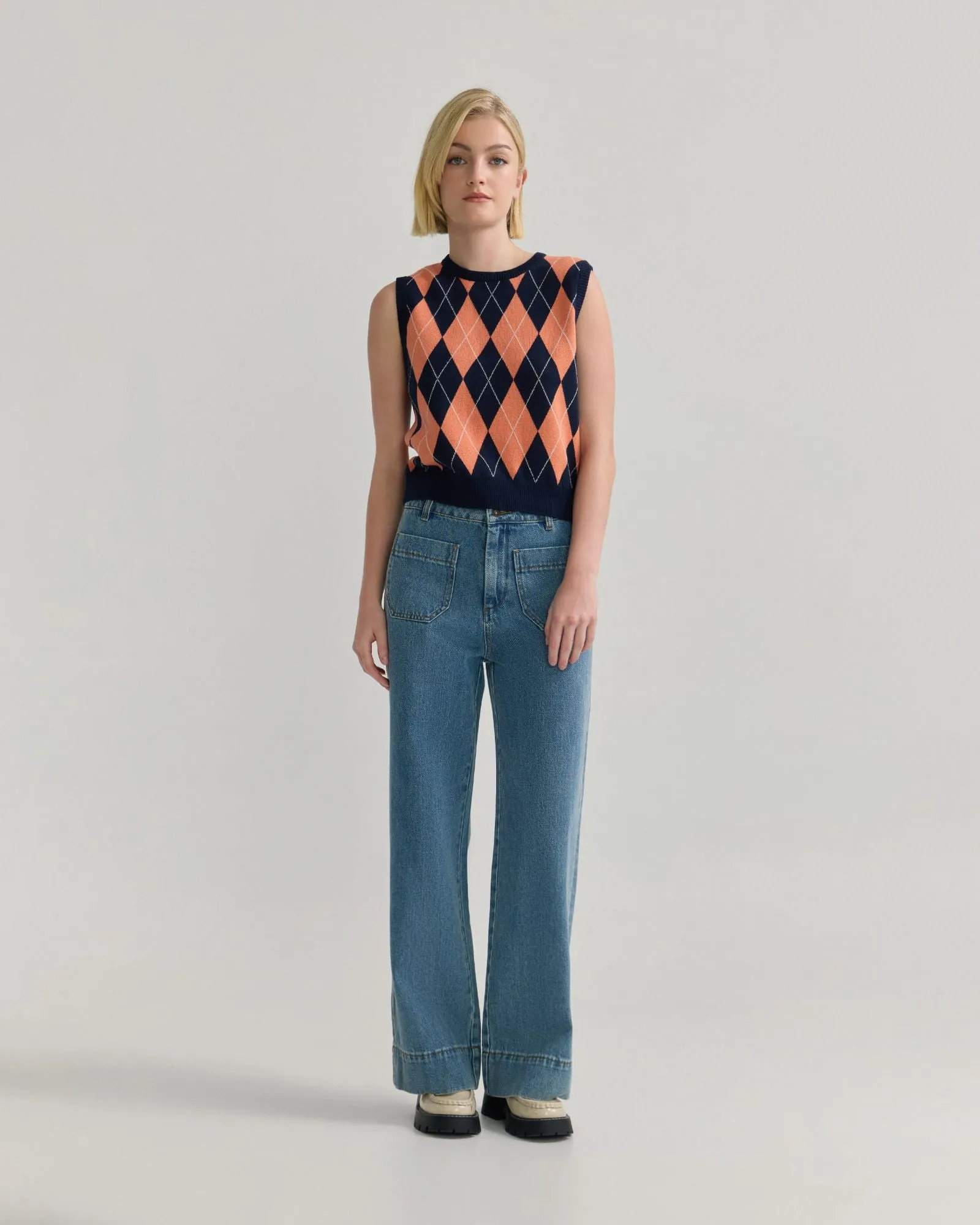 Lanie Argyle Vest