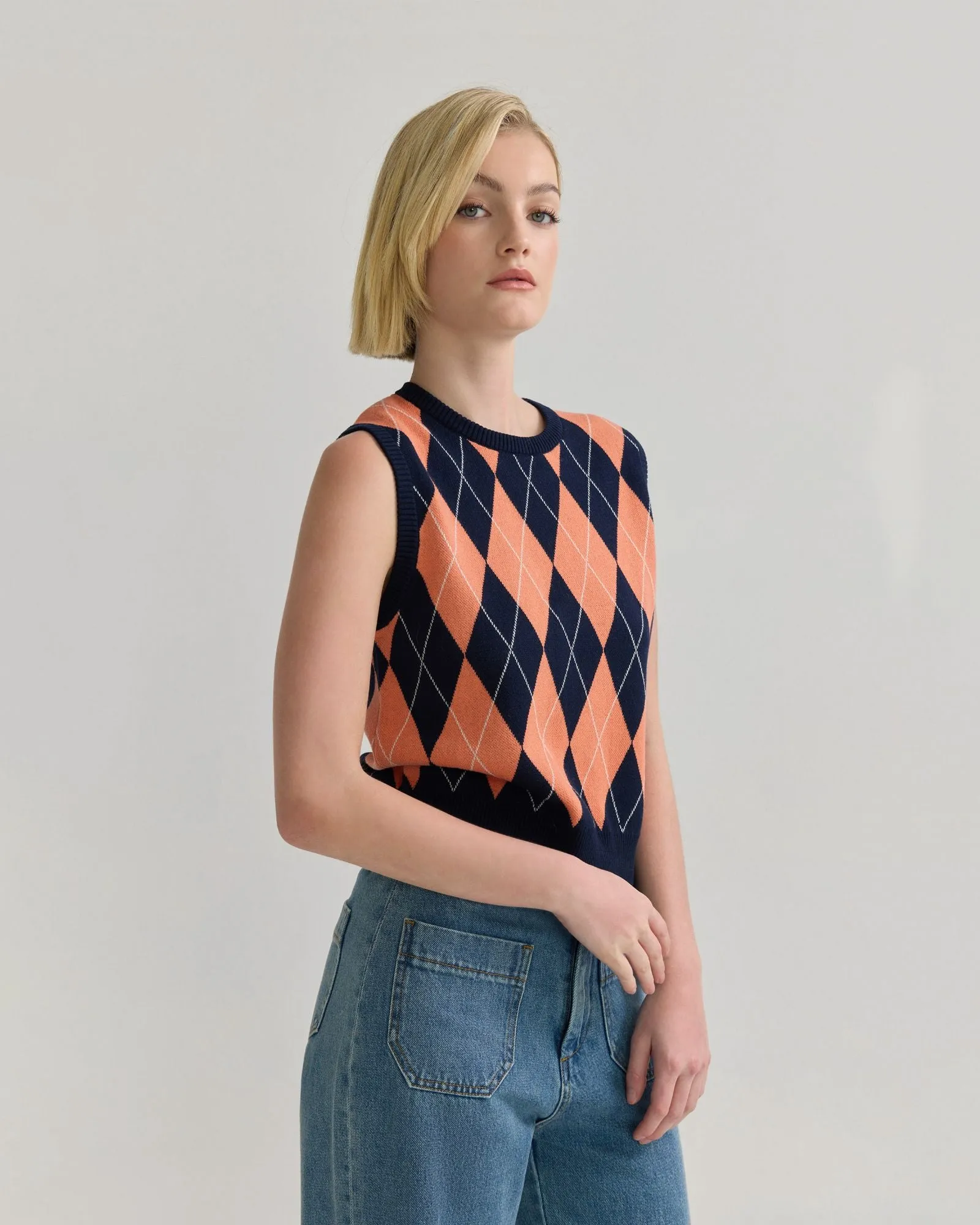 Lanie Argyle Vest