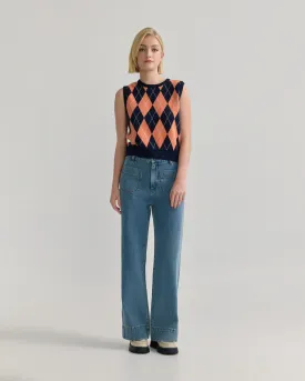 Lanie Argyle Vest