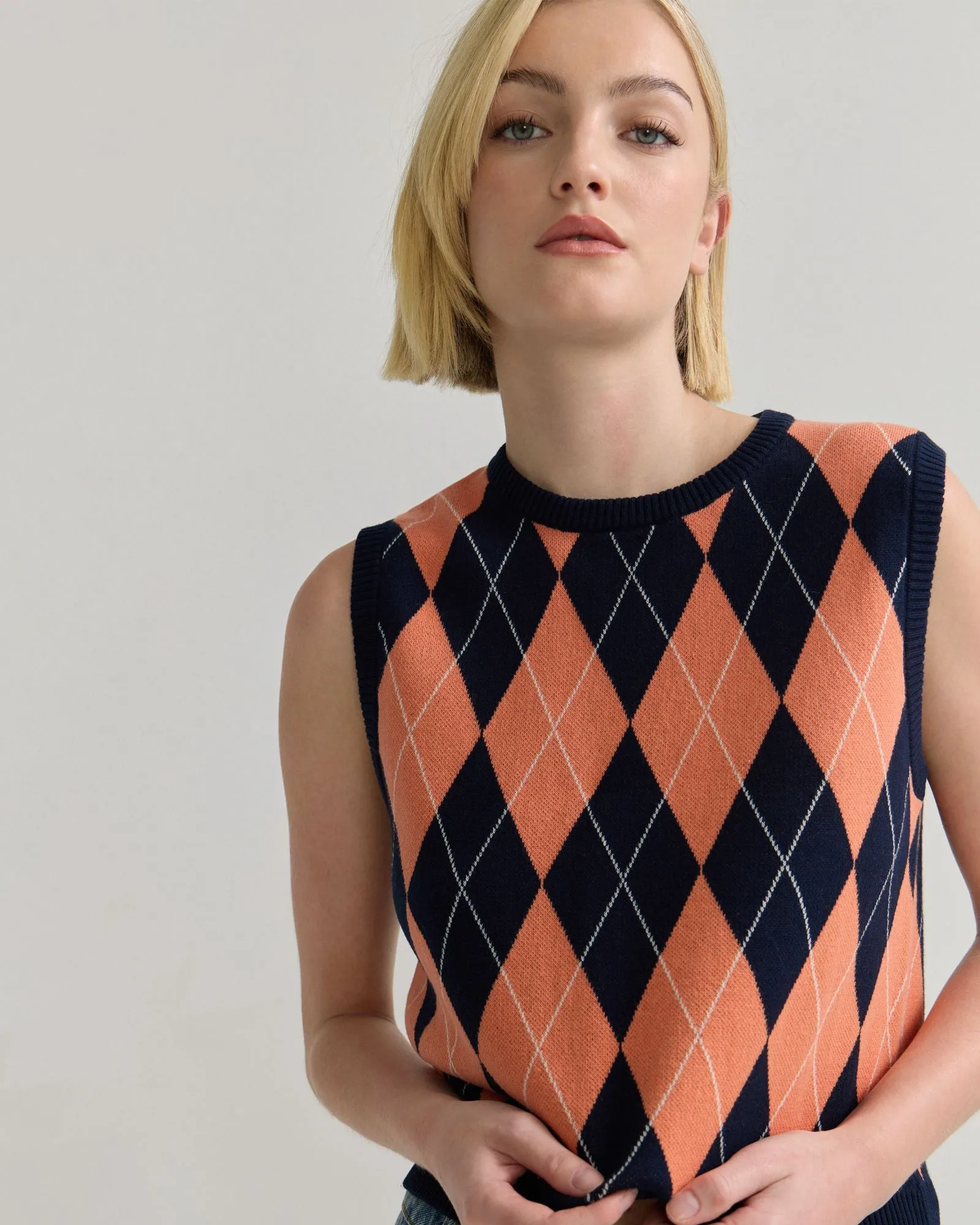 Lanie Argyle Vest