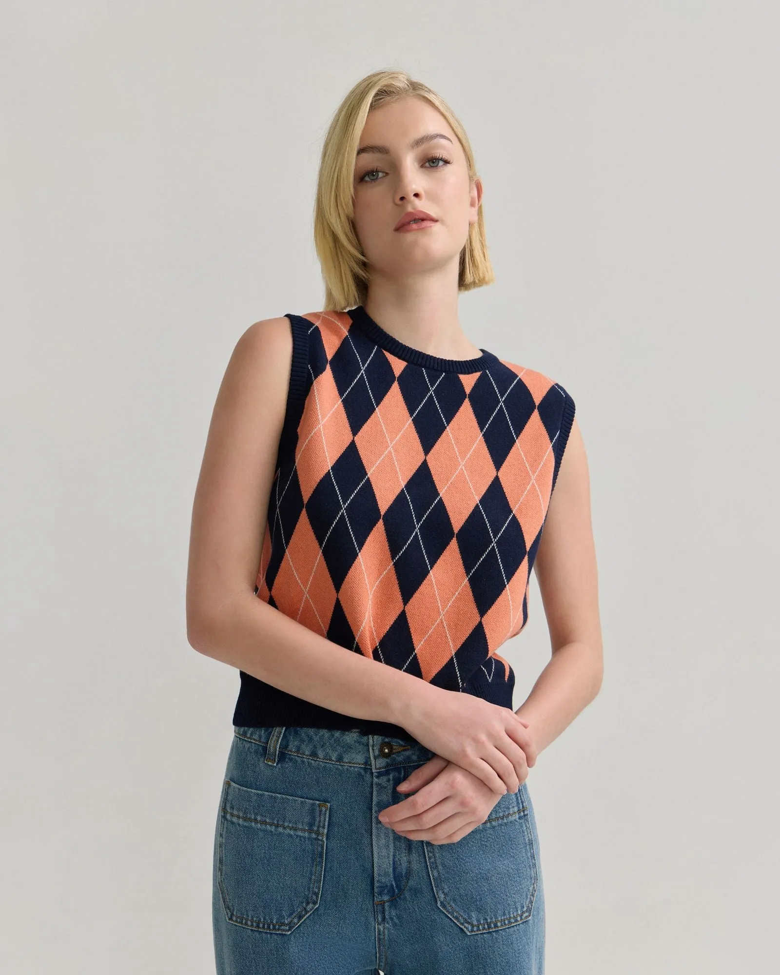 Lanie Argyle Vest