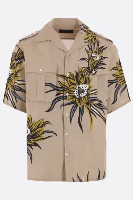 Lilium Floral Poplin Bowling Shirt