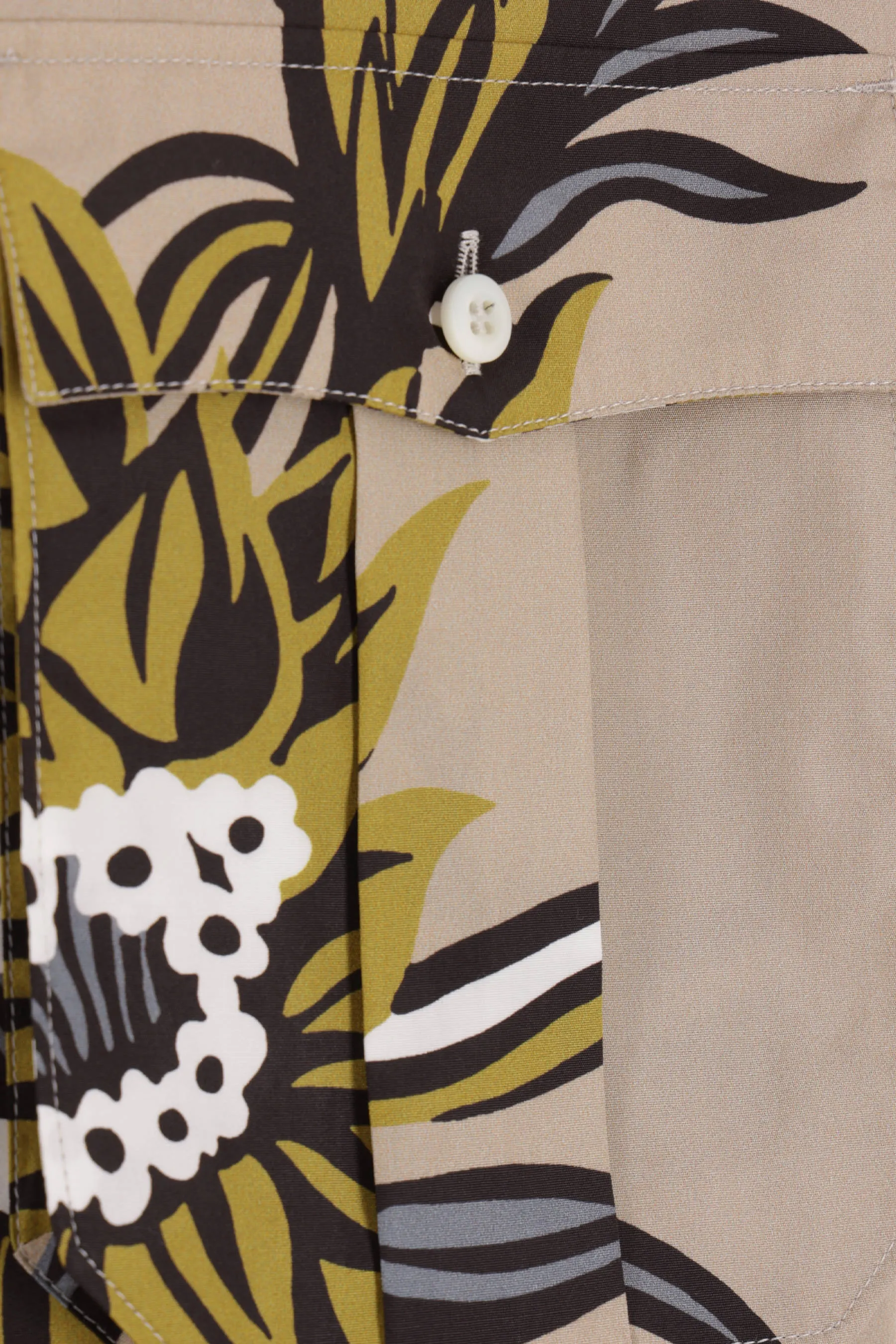 Lilium Floral Poplin Bowling Shirt