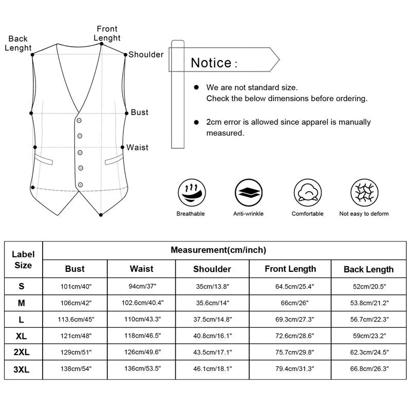 Men's Pinstripe Business Suit Vest Formal Dress Tuxedo Waistcoat, 188-Bluish Black Striped