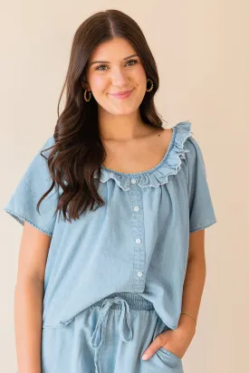 Olivia Denim Top